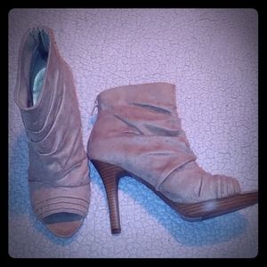 High Heel Peep Toe Booties